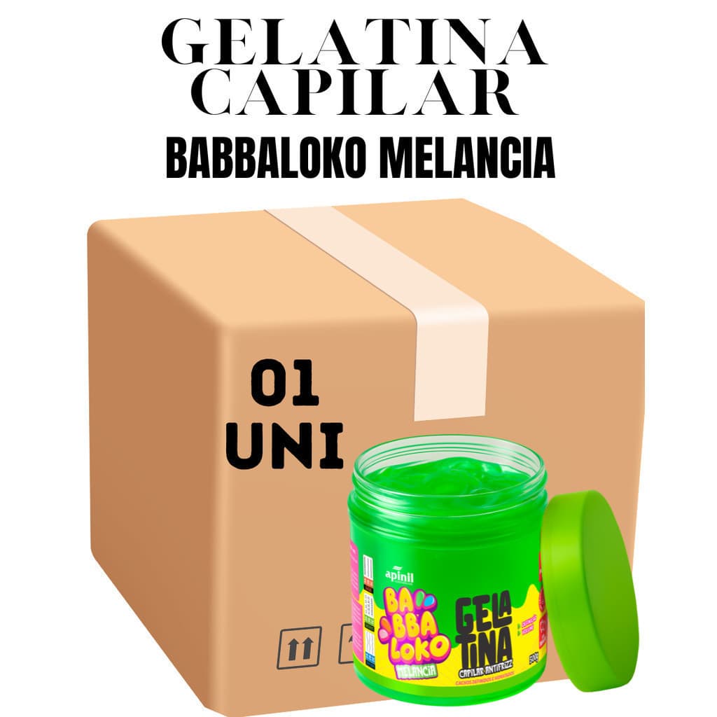 Gelatina Capilar Babbaloko Melancia 500G Apinil (Campanha)