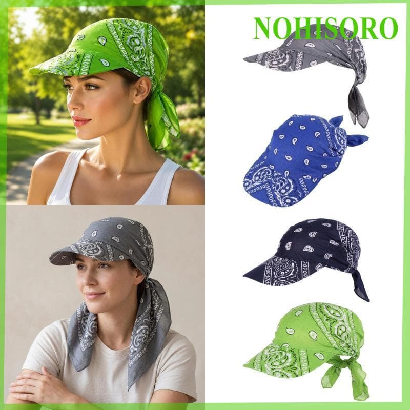 [Nohisoro] Lenço De Cabeça Bandana Boné Com Aba Capuz Para Ciclismo Compras Trabalho Azul Marinho