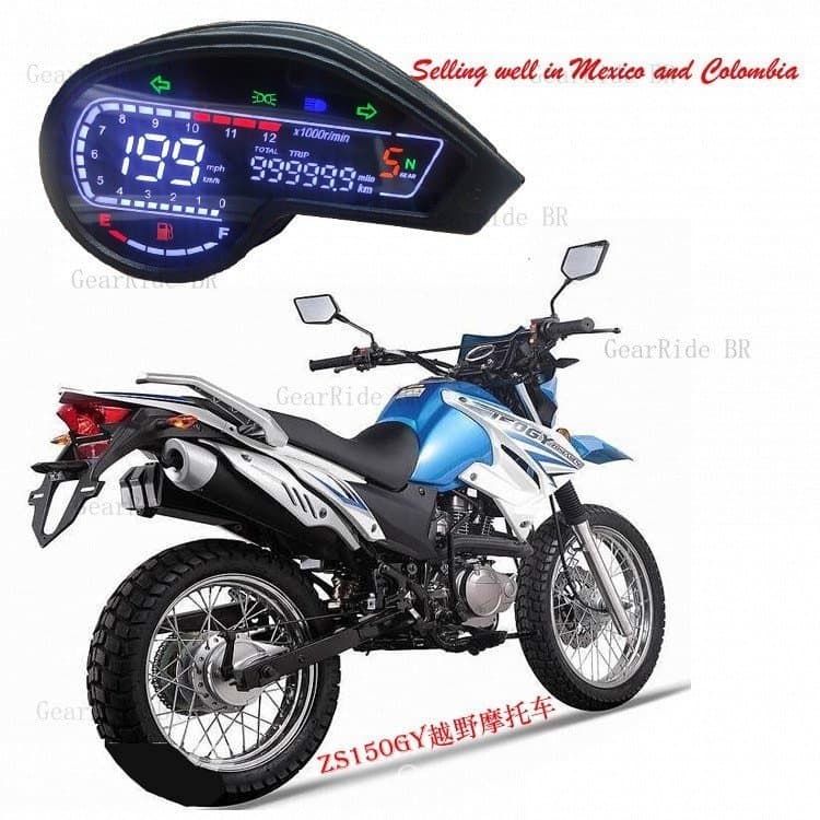 Medidor LCD Digital Para Honda NXR125 NXR150 bros brisa 125 150 2003-2014 Xr250 Crm250 Baja250 XTZ125 Odômetro Velocímet