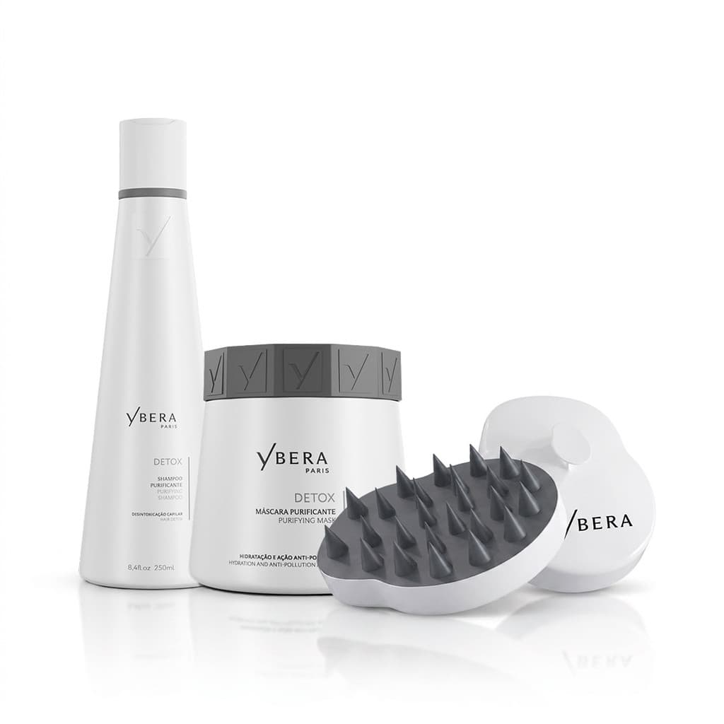 Kit Manutenção Detox + Escova Massageadora - Ybera