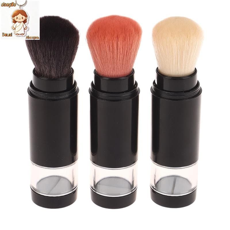 2 Em 1 Pincel De Base Maquiagem Vazio Viagem Blush Com Garrafa Solta Recarregável Ferramentas De Beleza Novo