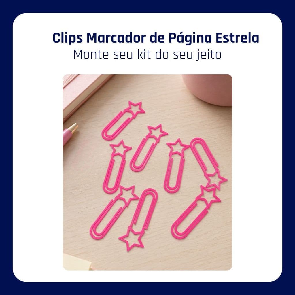 Acessórios para Planner e Agenda Clips Estrela em Kits Personalizados