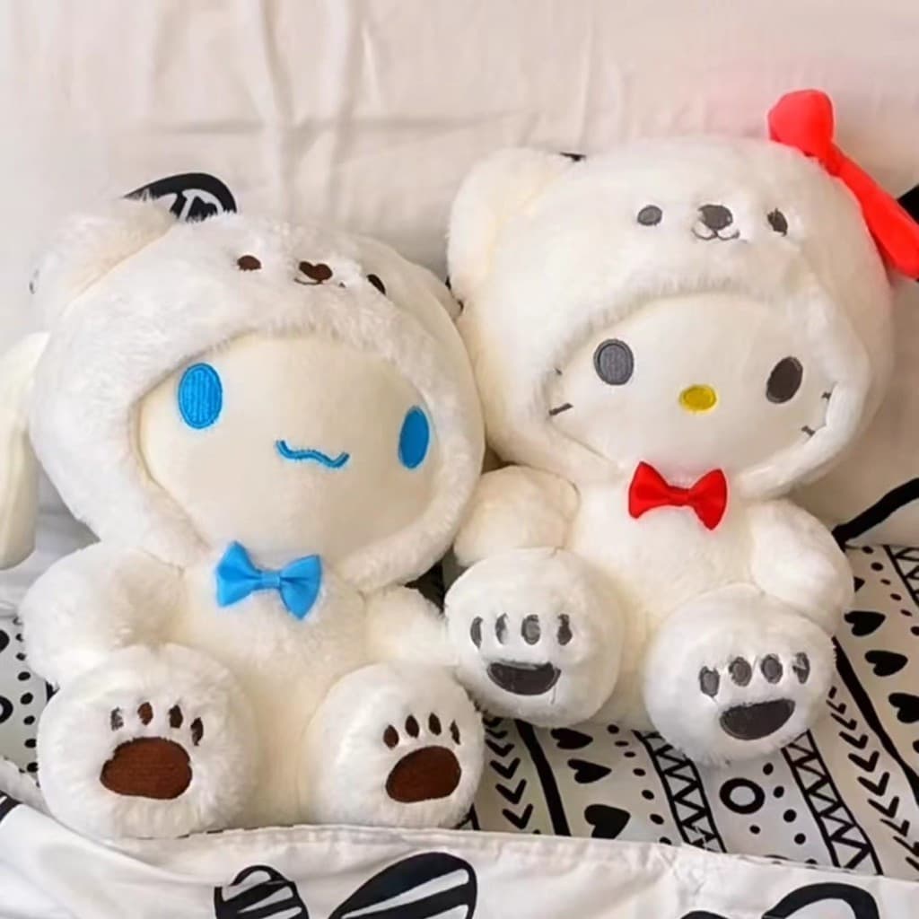 Urso de Pelúcia da Série Urso Branco com Roupas Intercambiáveis, Ideal para Presentear Namoradas e Crianças XOA7 5TYF
