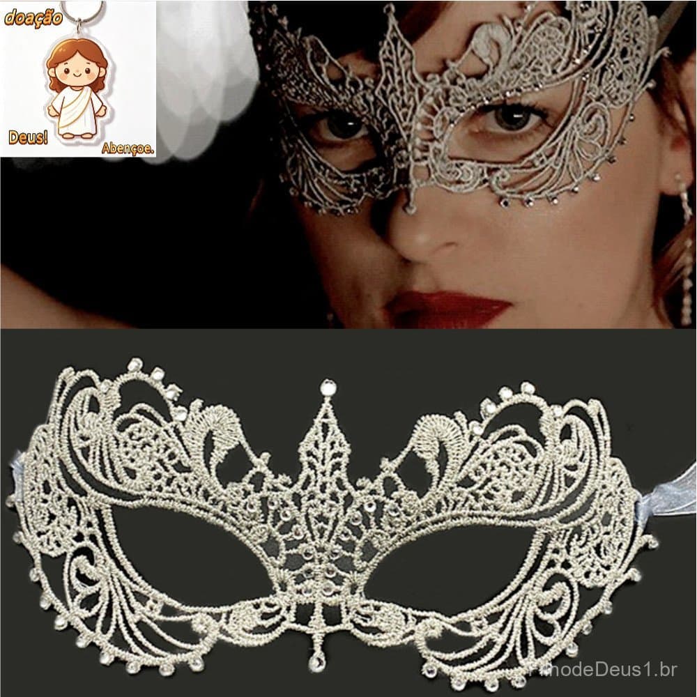 Máscara De Renda Oca Com Fita Princesa Mardi Gras Mascarada Bola De Maquiagem Cosplay Prom Pro