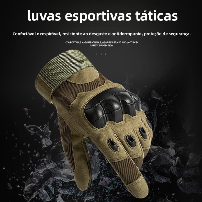 Luvas táticas de dedo inteiro para homens, adequadas para montanhismo, motociclismo, esportes, resistentes ao desgaste,