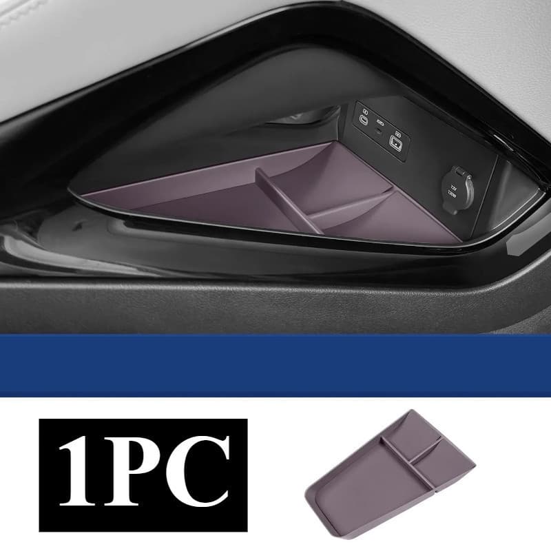 Bandeja de Armazenamento em Couro para Carro, BYD Seal U DM-i/Song Plus 2024-2026, Acessórios Organizadores Protetores