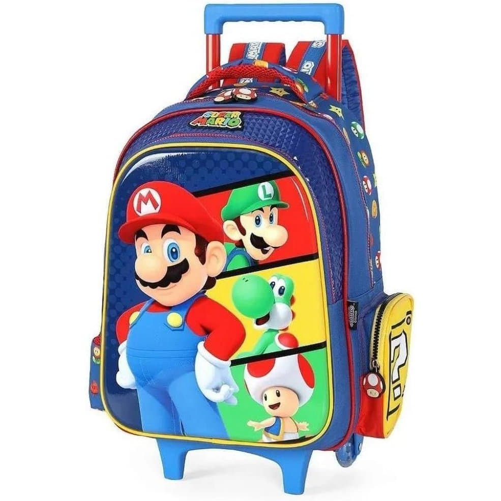 Mochila Rodinha e Costas Super Mario Luxcel 22,5L
