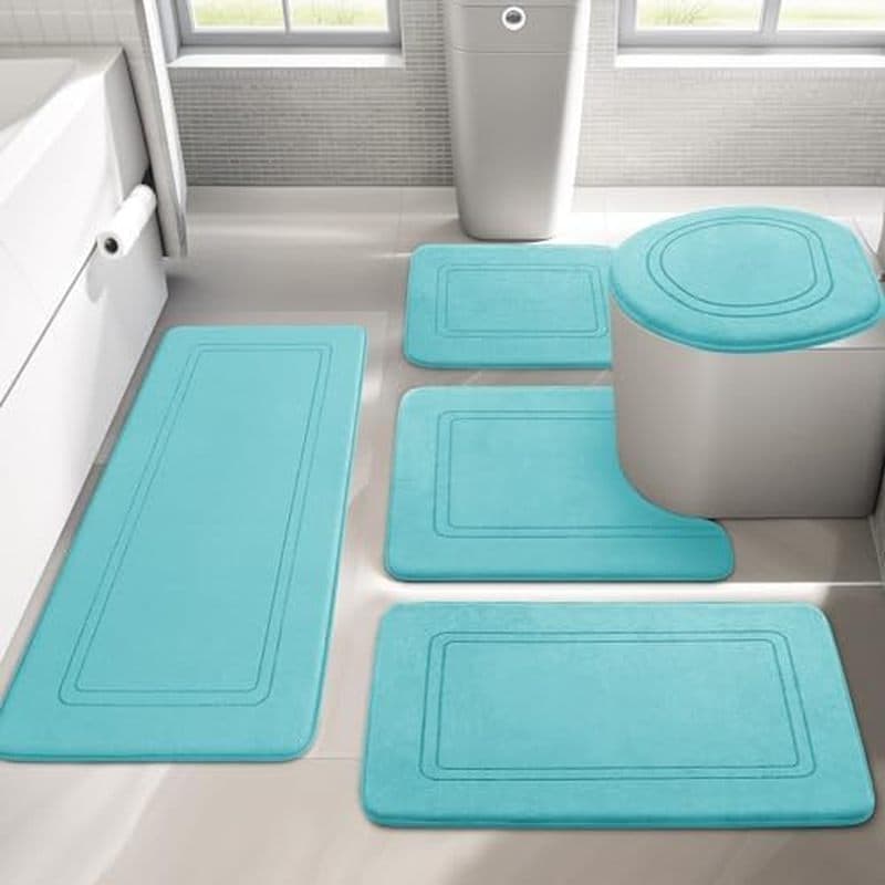 Conjunto De Tapete De Banho De Espuma Viscoelástica YIHOUSE , Tapetes Antiderrapantes Para Banheiro , Super Macios E Abs