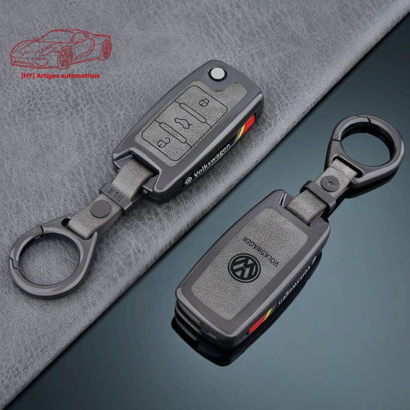 Capa de chave de carro em liga de zinco para Volkswagen é adequada para Passat/Lavida/Sagitar/Magotan/Golf/Bora.