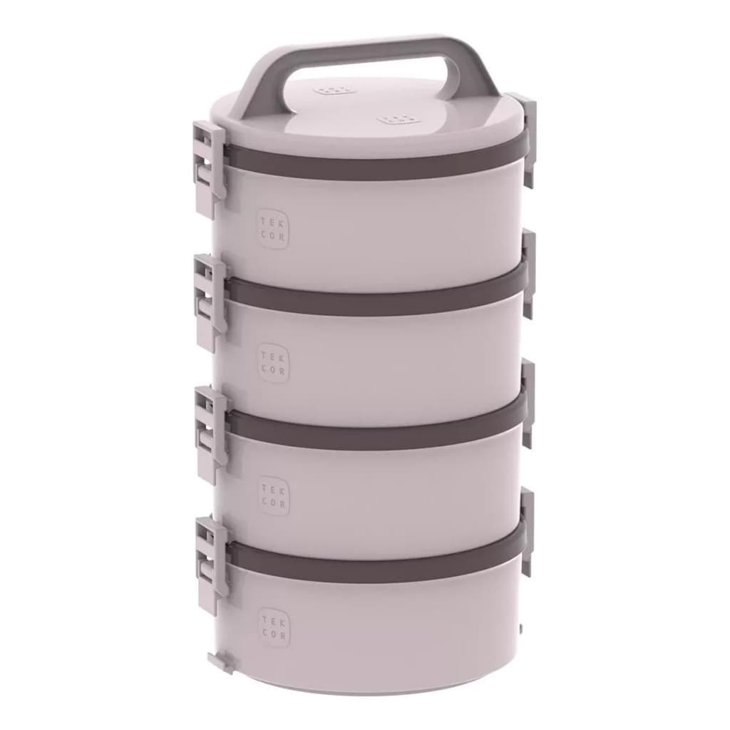 Marmita Termica Com e Sem Divisoria Kit 4 Peças 1,5L Alça Trava Soprano