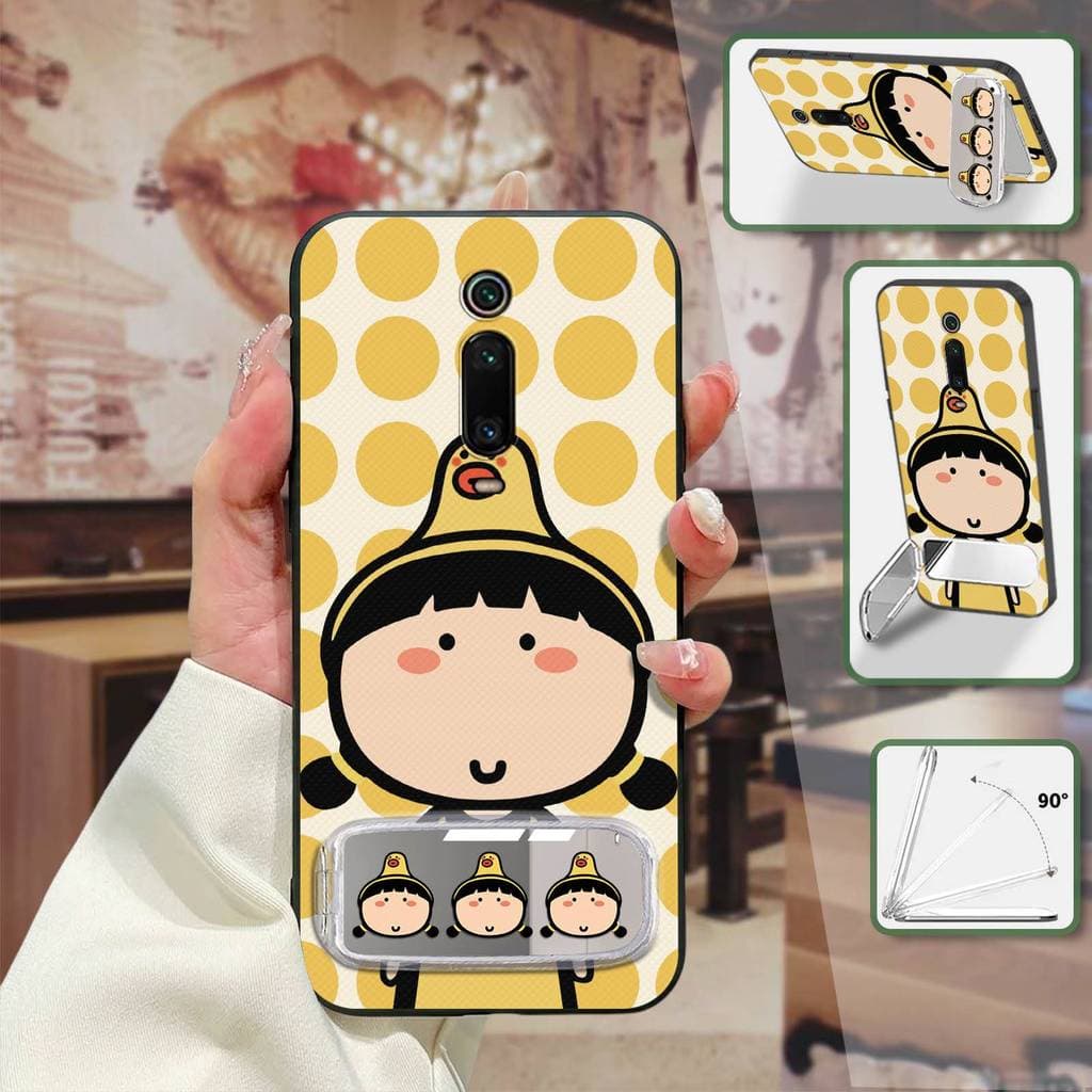 Capa Traseira 3D Para Xiaomi Redmi K20/K20 Pro/9T/9T Macia Antipoeira Bolsa Telefone Suporte De Espelho Durável Protetor