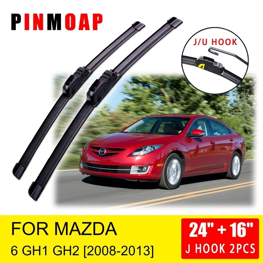Para Mazda 6 GH1 GH2 2008 2009 2010 2012 2013 Lâminas De Limpador Dianteiro Escovas Cortador Acessórios Uj Gancho