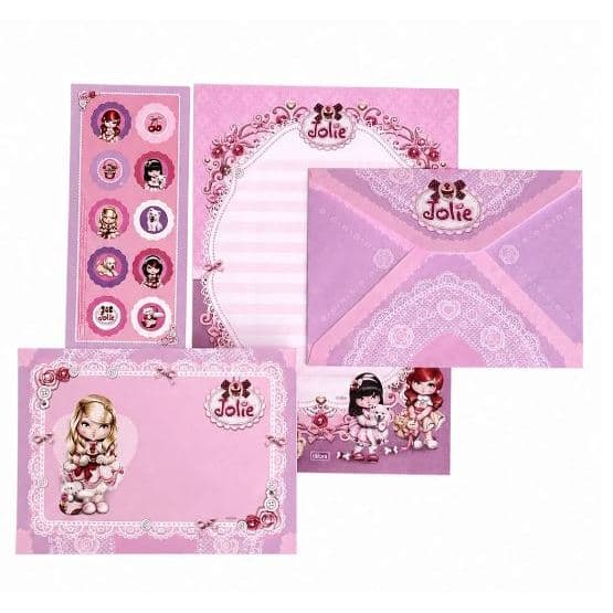 Papel de Carta com Envelope 7 Unidades Jolie - Tilibra