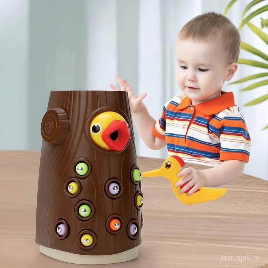 Brinquedo Pica-Pau para o Desenvolvimento Intelectual | Capturador Magnético de Insetos para Crianças de 2 a 5 Anos