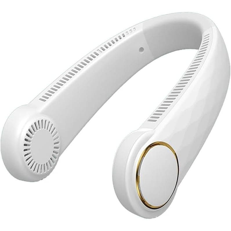 Ventilador de Pescoço Portátil KAKAA, Ventilador Pessoal Sem Hélices, Ajustável, Mãos Livres, Mini Ventilador com Bateri