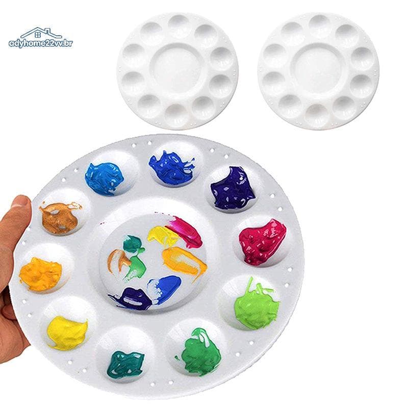 Paleta adyhome22vv 10 Grades Bandeja De Pintura Artística Artista Aquarela De Mistura De Plástico Suprimentos br