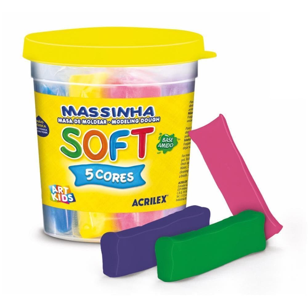 Massa para Modelar SOFT 325G C/05 Cores
