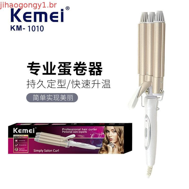 Kemei 1010 Curling Iron Cerc Triple Barrel Hair Styler Hair Waver Styling Tools (110-220V)