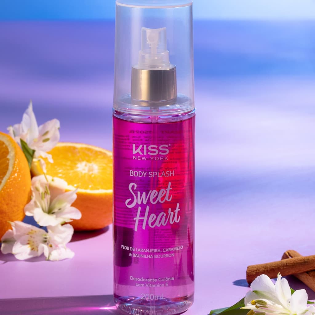 Body Splash Kiss New York Sweet Heart – Perfume Corporal Feminino, Refrescante e Suave