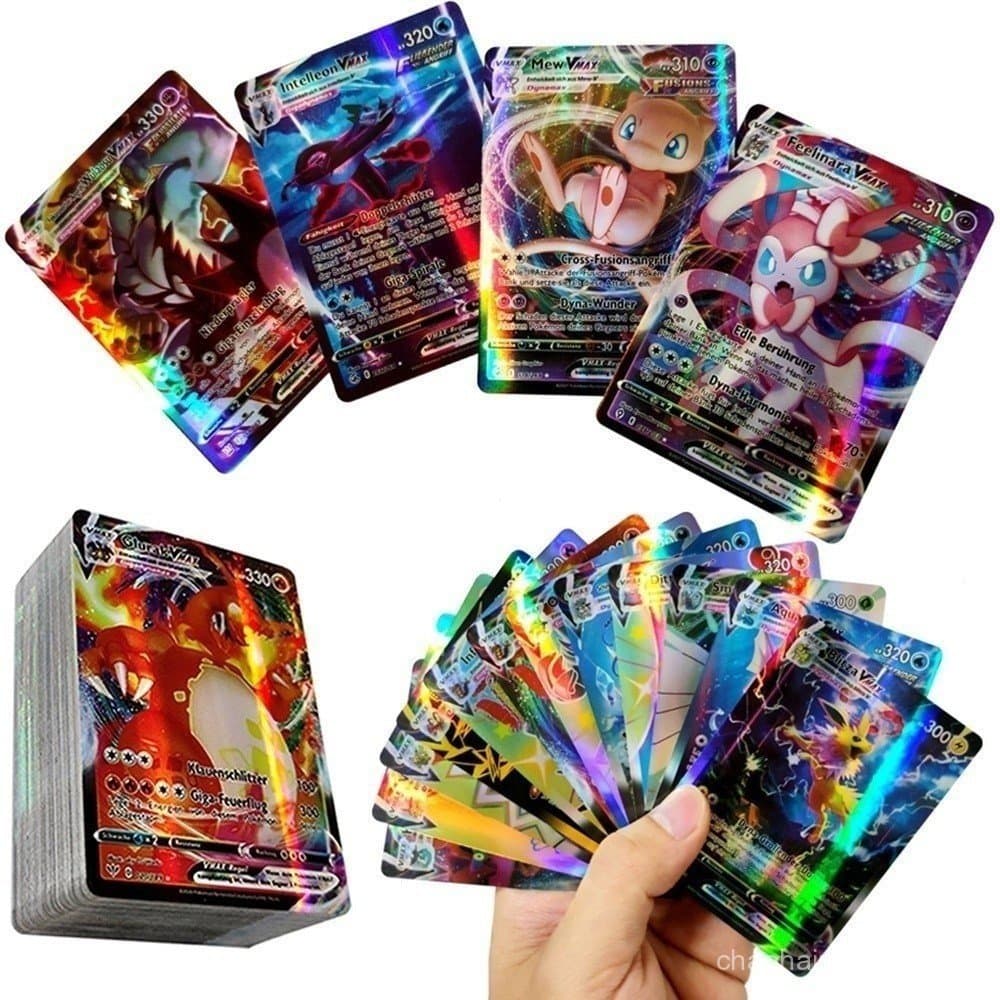 Muitas 100 cartas Pokémon Anime Shining Cards Vamx/Vstar Língua Portuguesa 0KTK
