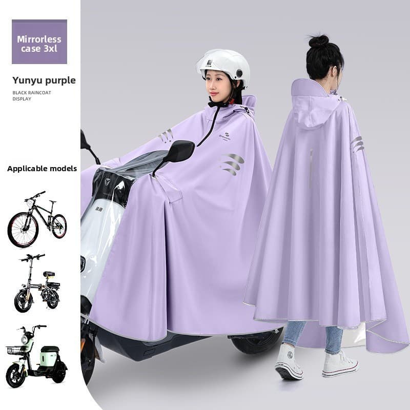 Oxford pano capa de chuva feminino veículo elétrico corpo inteiro engrossado à prova chuva Universal Poncho longo grande