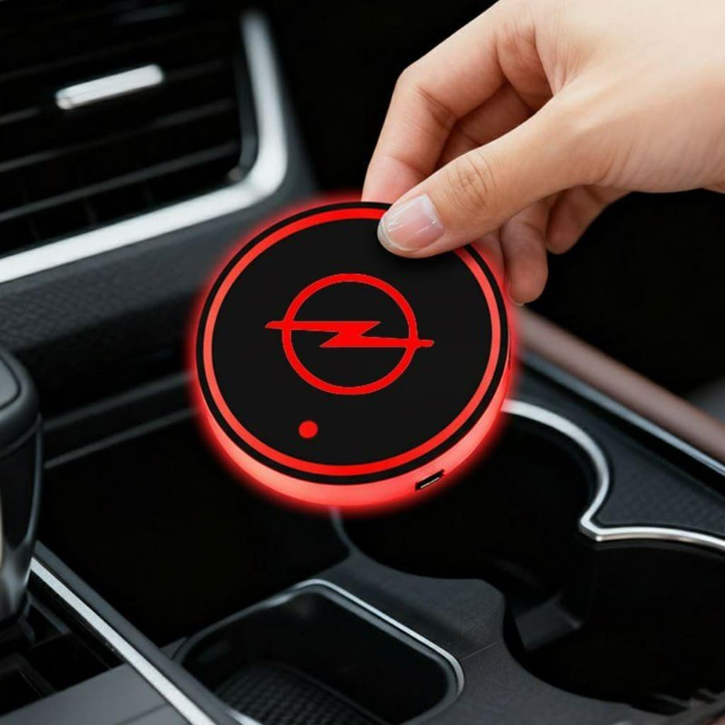 7 Cores Sensor de Movimento Porta-Copo LED para Carro Artigos Automotivos For Opel Corsa Astra Mokka Crossland