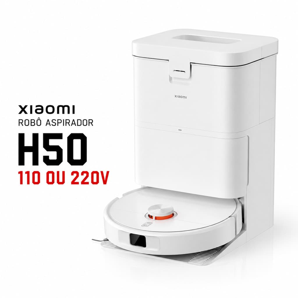 !NOVO ! Robô Aspirador Vacuum H50 Mop Giratório Lavagem automática /Estação autolimpante + Poder de Sucção de 10.000 Pa