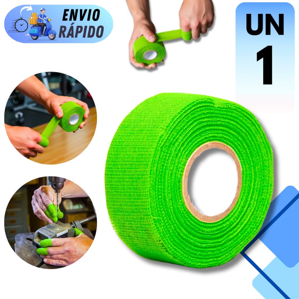 FITA CREMER BANTEX 25mm x 15 METROS VERDE PROTETOR DE CORTES PARA DEDOS E MÃOS BANDAGEM E ESPORTES
