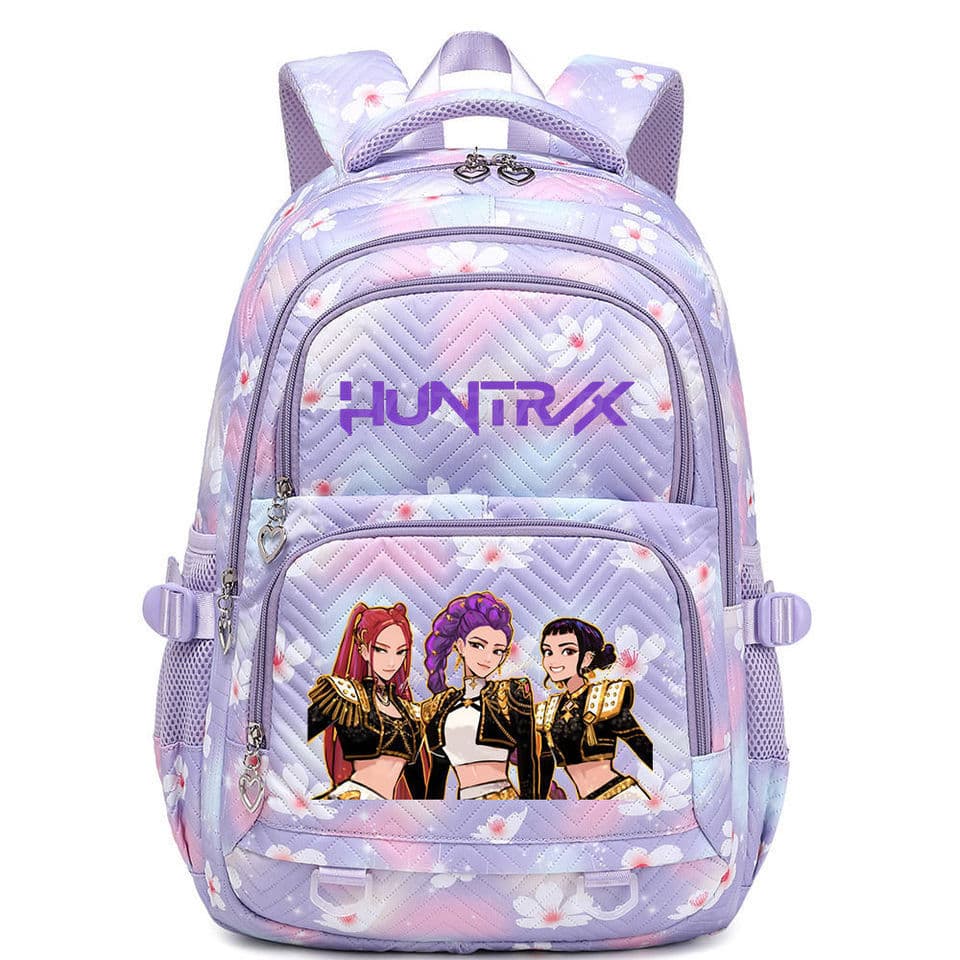 Nova Mochila KPop Demon Hunter HUNTR/X Saja, Mochila Escolar de Desenho Animado para Alunas