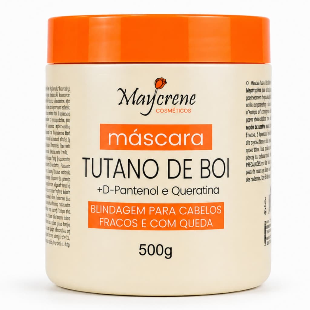 Máscara Tutano de boi 500g Hidratação Crescimento capilar fortalecimento Ação anti queda Maycrene