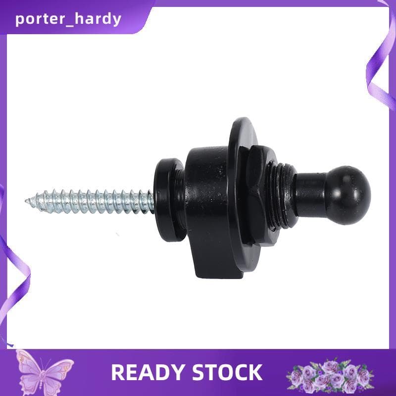 Straplocks Cabeça Redonda Para Guitarra Elétrica Preta