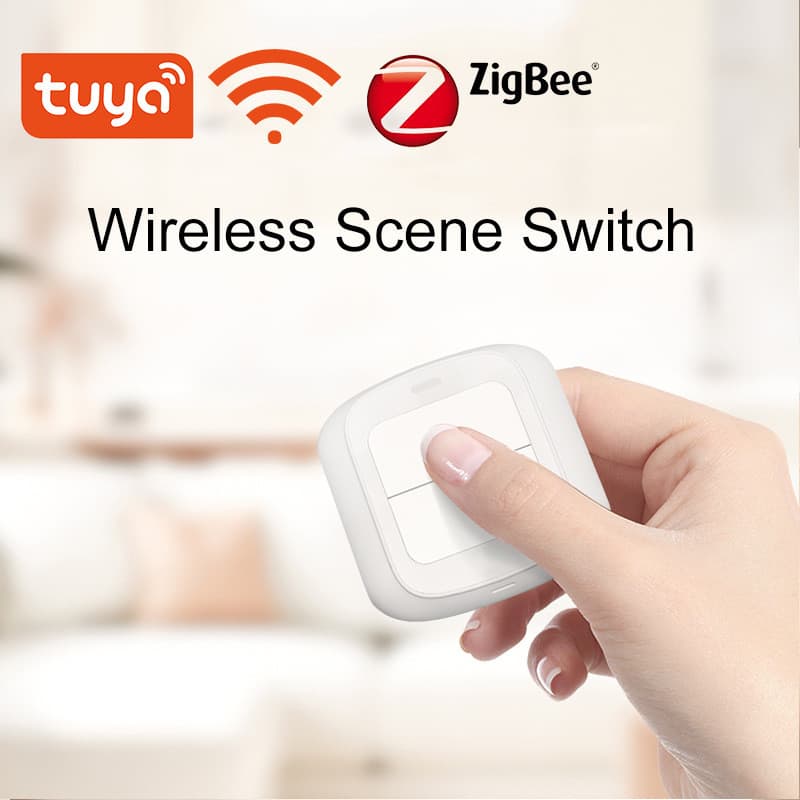 Graffiti Smart WiFi/Zigbee 2 botões cenário interruptor APP controle remoto sem fio interruptor inteligente adesivo grát