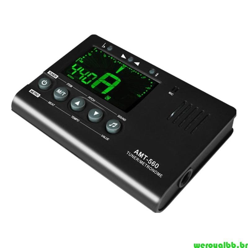 weroyalbb Eletrônico Metrônomo Afinador Guitarra Digital Sintonizador Gerador Ferramenta Musical Para Todos Os In