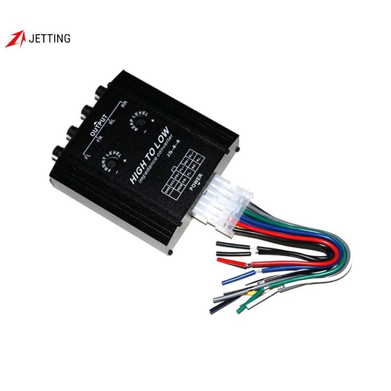 [Jetingbuy] Conversor De Áudio De Carro De 4 Canais 12V Para Rca Filtro De Frequência De Alto-Falante De Rádio Estéreo A