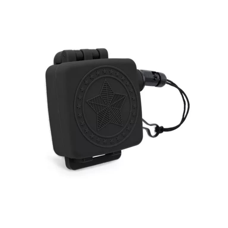Fiel Retrátil Tático Estrela Bélica Preto