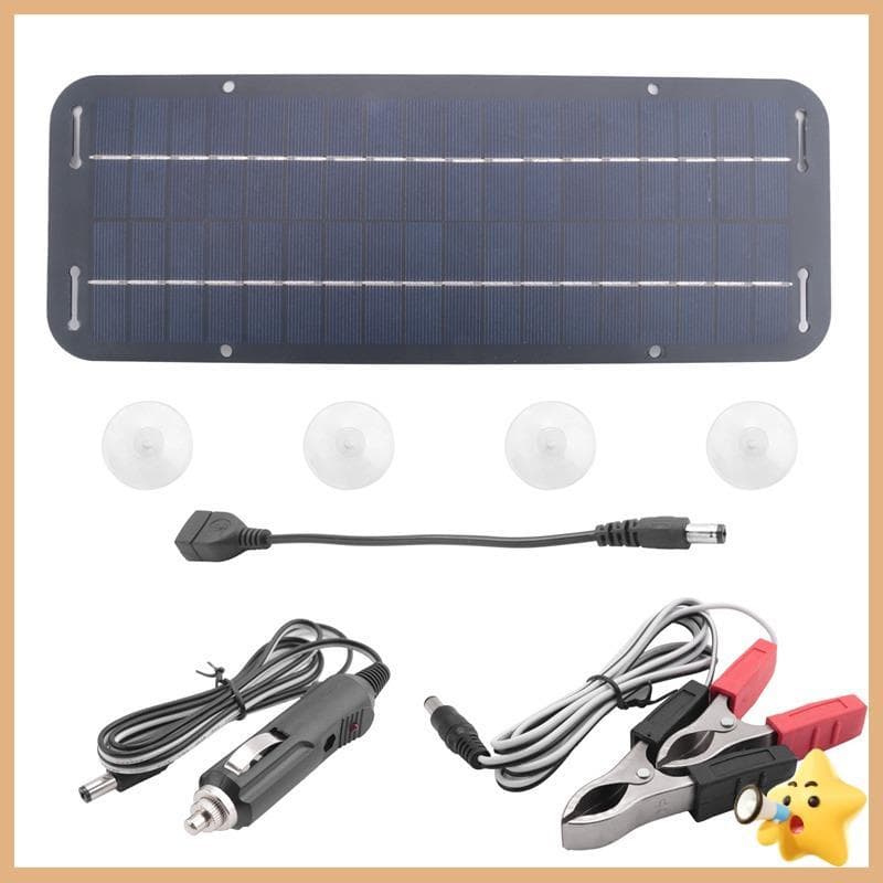 Mantenedor De Carregador De Bateria De Painel Solar Portátil 12V 30W Para Carro Motocicleta Trator Barco RV-montague