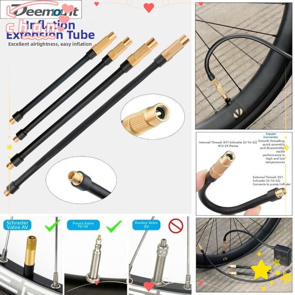 Mangueira CHANBR Externa , Tubo EPDM 17/20/30/50CM Extensão Da Bomba De Ar , Conector De Rosca 8V1