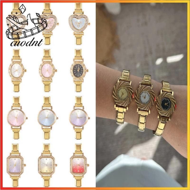 Múltiplo Charme Italiano Dourado Relógio Modular Caber 9mm Módulo De Aço Inoxidável DIY Retro Personalidade De Pulso Ace