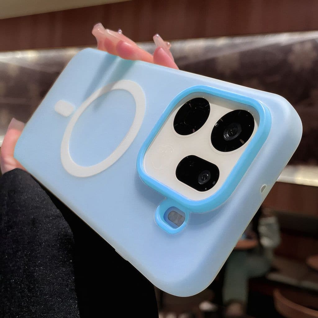 Capa de Telefone Alpine Blue Jelly com Sensação de Pele Magnética e Nova Proteção de Dupla Camada para OPPO Reno 15ProMa