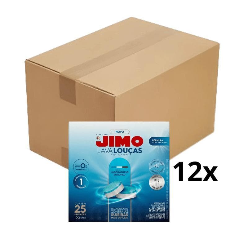 Lava Louças JIMO Multicamadas 25 Pastilhas Caixa com 12 Unidades