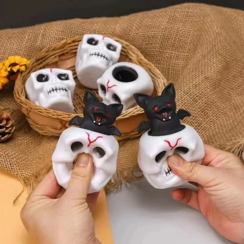 Halloween crânio morcego Squeeze copo abóbora copo descompressão ventilação pitada diversão complicado fantasma cabeça b