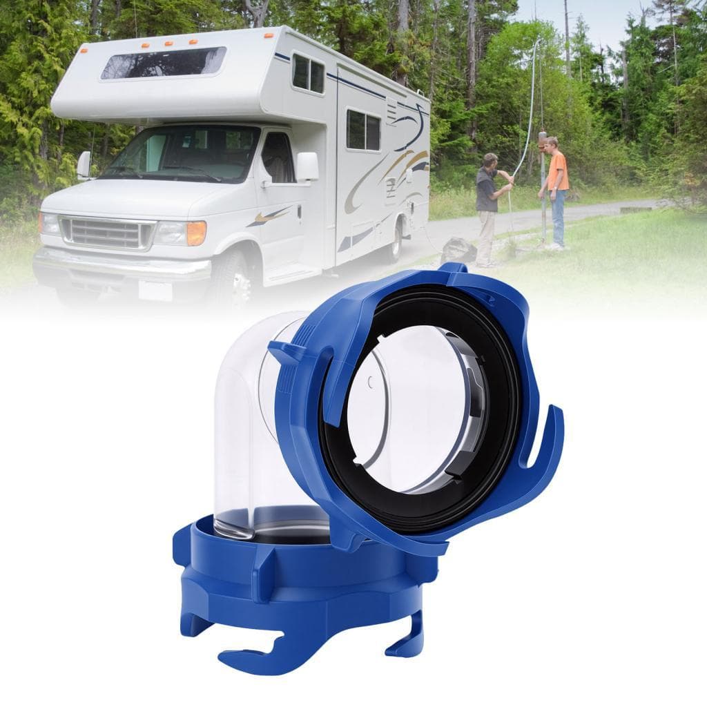 Adaptador de tanque tote 90 graus rv, extremidades de baioneta dupla transparente, acessórios de 4 pinos, conector de