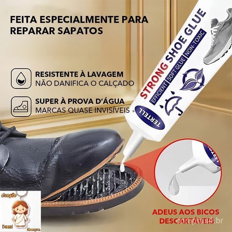 Cola Super forte para reparo de sapatos, multifuncional, à prova d'água, resistente ao desgaste, secagem rápida, reparo