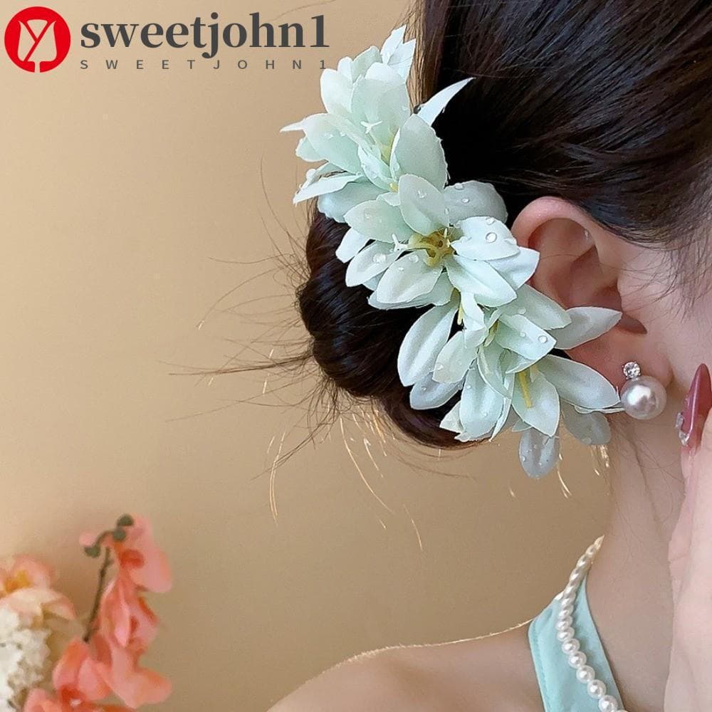 SWEETJOHN1 Bastão De Cabelo De Flor , Clipe Lateral Estilo Chinês De Fada Grande , Acessórios Noiva De Simulação