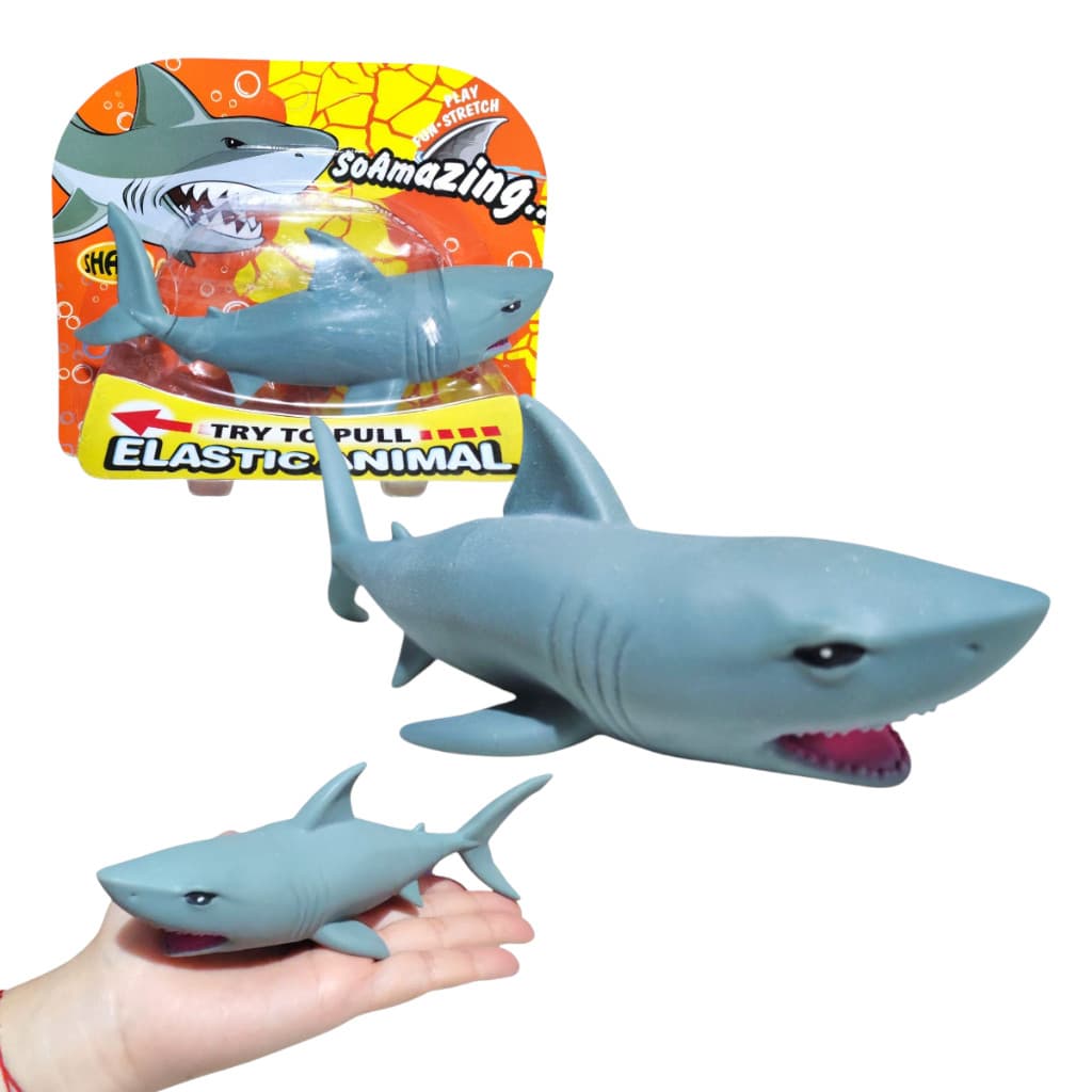 Brinquedo Sensorial Animal Marinho Tubarão Fidget Toy Squishy 18cm Antiestresse