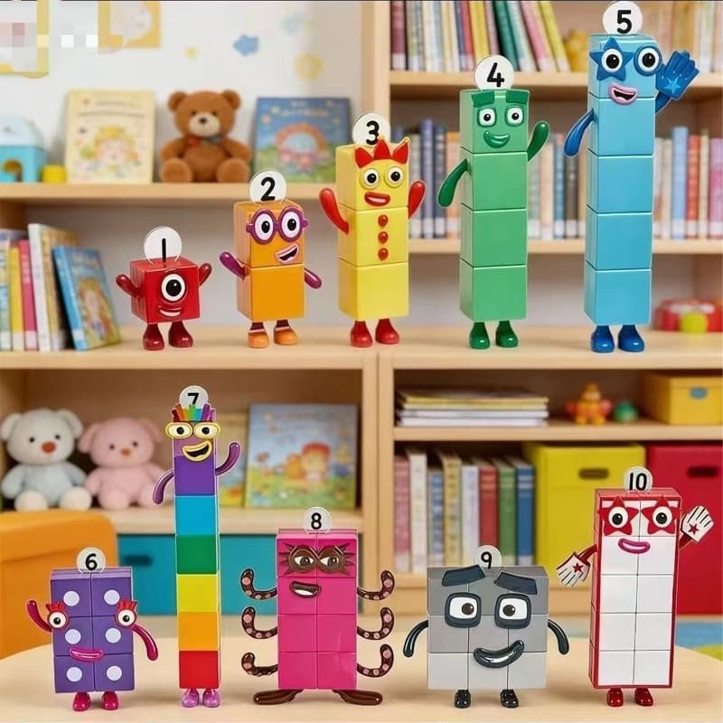 5 Unidades/10 Conjunto 6-22 Cm De Blocos De Construção De Números Numéricos Matemática Criativa Figura De Tijolo Digital