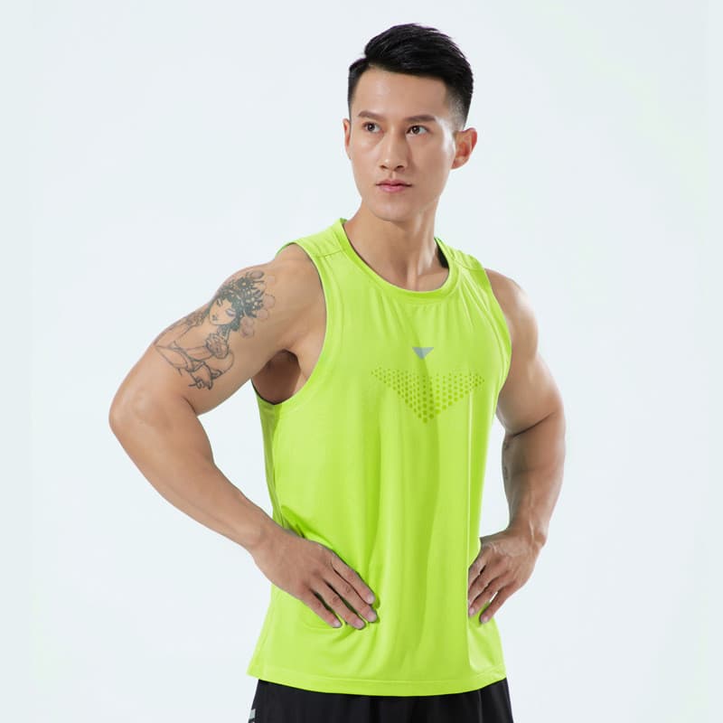Esportes de verão correndo Fitness topo tamanho grande estiramento pista campo maratona respirável colete de secagem ráp