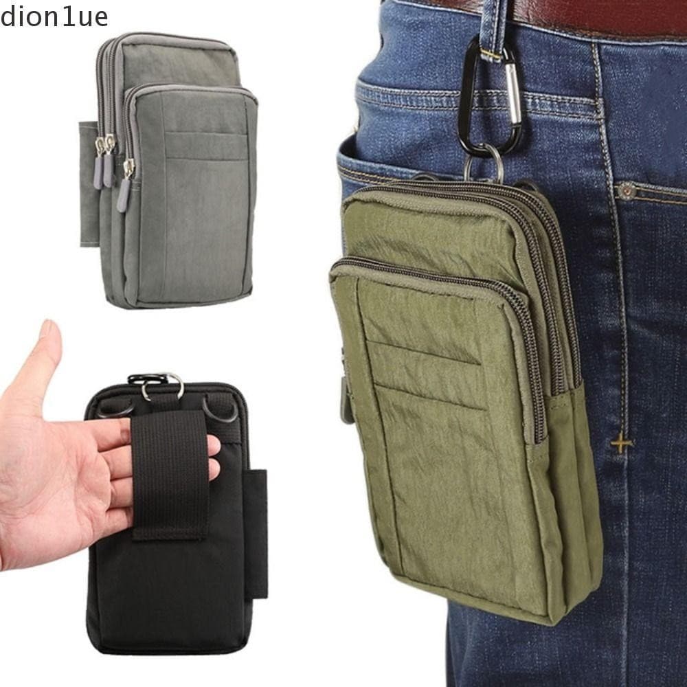 DION1UE Coldre Para Celular , Cinto De Três Camadas , Bolsa Telefone Ao Ar Livre De Transporte De Nylon Smartphone