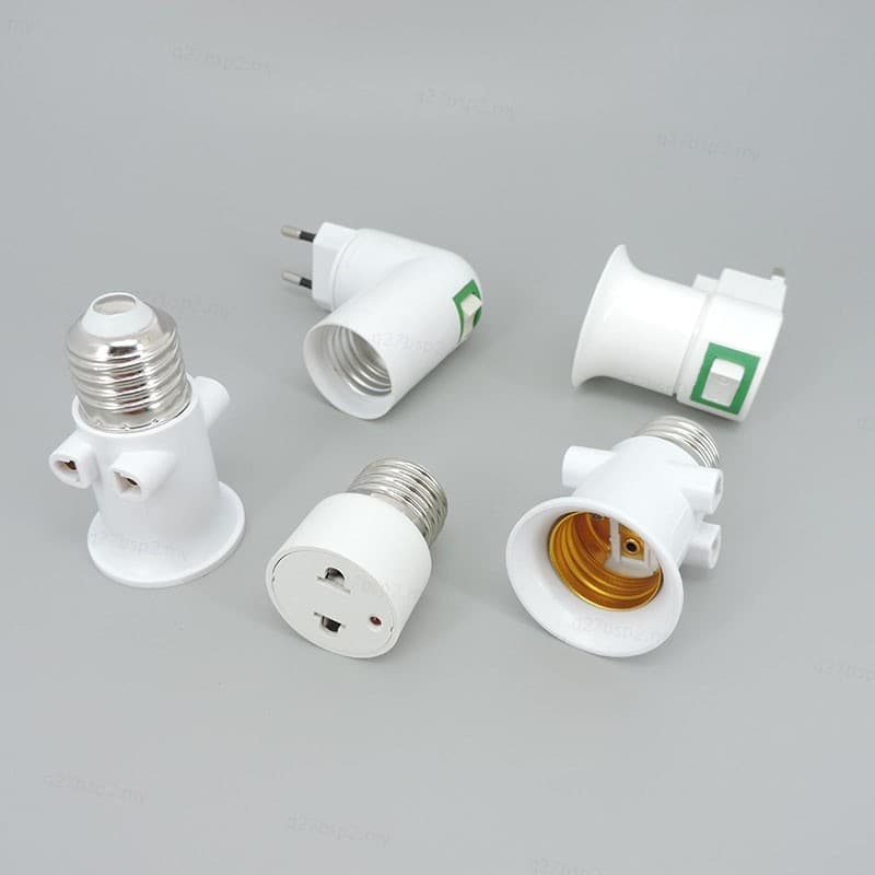 E27 Soquete Da Lâmpada Suporte De Luz Eua/Ue Plug Conversor Parafuso Base Conector Acessórios Luminária BR27B2