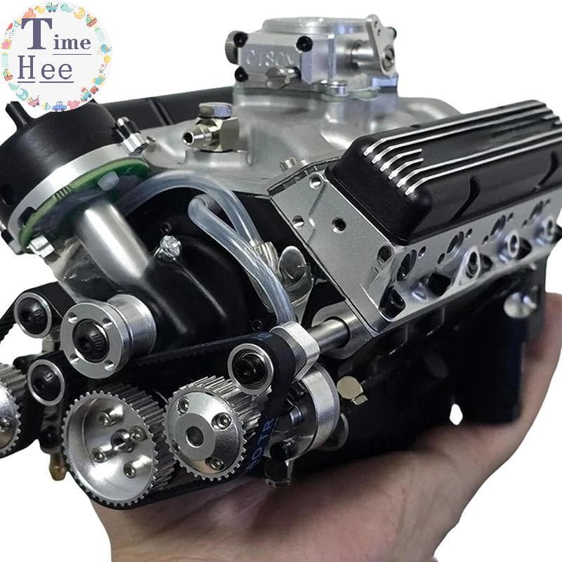 TimeHee Binray Cison V8 Kit De Motor A Gás Small-Blo Kits De Modelo Mini Construa Sua Própria Haste De Corrida Que Funci